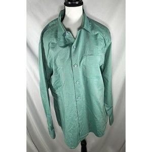 Tommy Bahama Mens Cotton Long Sleeve Sea Green Button Down Shirt  Size Large
